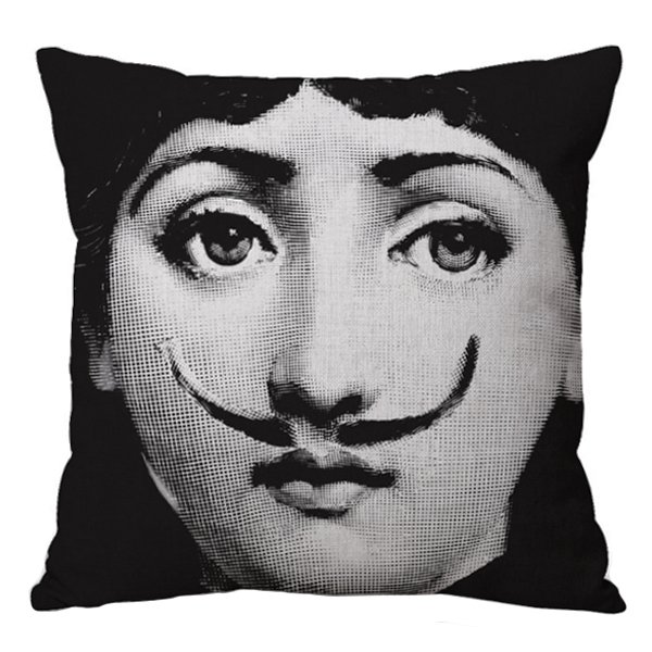 Декоративная подушка Fornasetti 021 Черно-белый Декоративная подушка Fornasetti 021 Черно-белый в Барнауле | Loft Concept