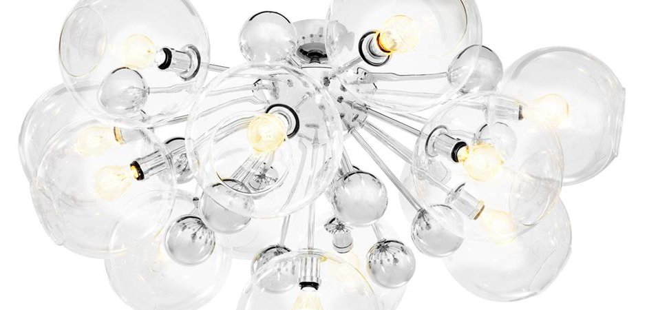 Потолочный светильник Eichholtz Ceiling Lamp Soleil Nickel Потолочный светильник Eichholtz Ceiling Lamp Soleil Nickel - Loft-Concept в Барнауле