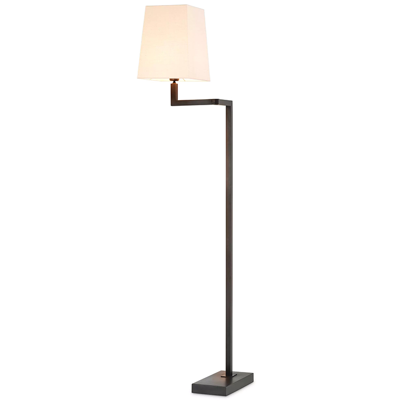 Торшер Eichholtz Floor Lamp Cambell Bronze Белый Темная бронза Торшер Eichholtz Floor Lamp Cambell Bronze Белый Темная бронза в Барнауле | Loft Concept