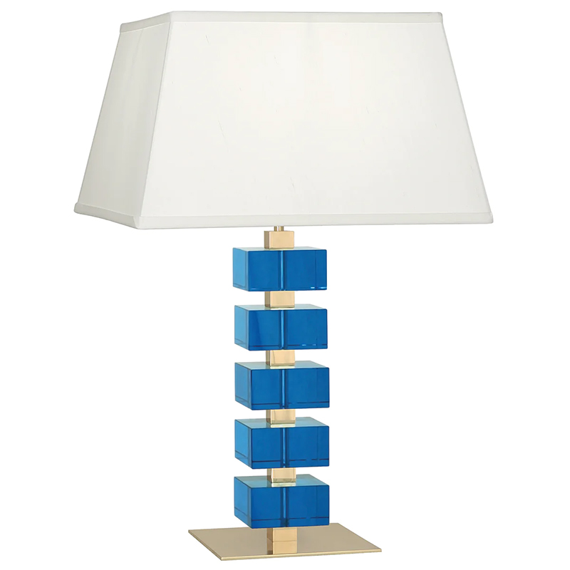 Настольная лампа Monaco Table Lamp Синий Латунь Белый Настольная лампа Monaco Table Lamp Синий Латунь Белый в Барнауле | Loft Concept