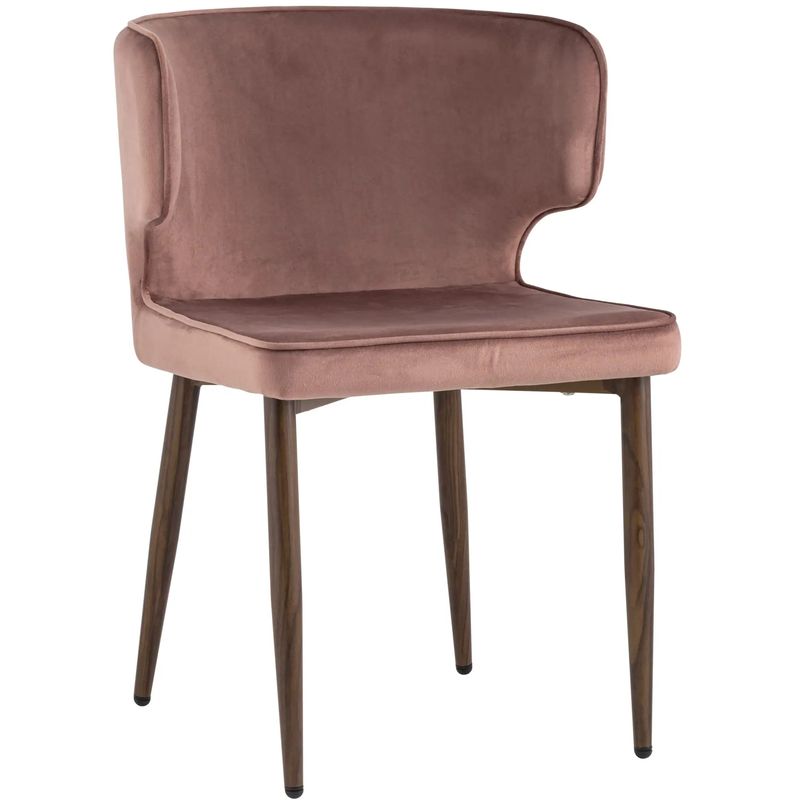 Стул Mateo Chair Пыльнно-Розовый Велюр Розовый пастельный Коричневый Стул Mateo Chair Пыльнно-Розовый Велюр Розовый пастельный Коричневый в Барнауле | Loft Concept