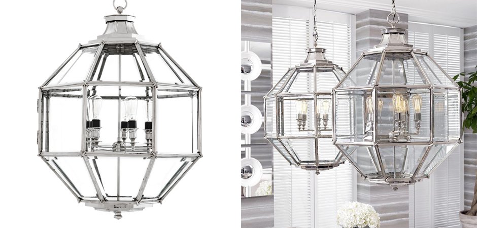 Люстра Lantern Owen Nickel L - Loft-Concept в Барнауле