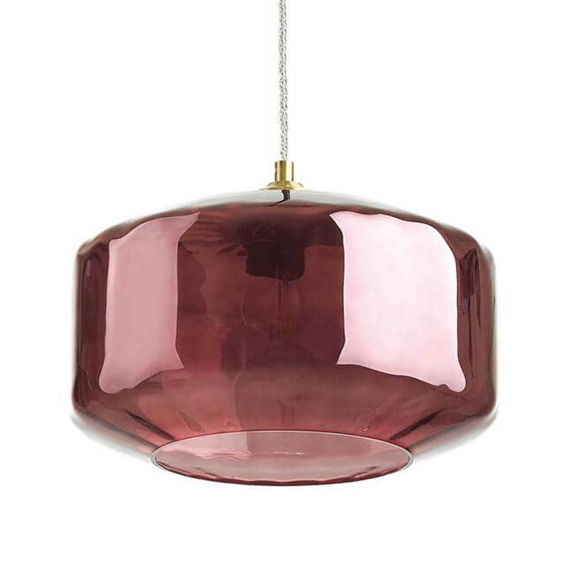 Подвесной светильник Multicolored Glass Burgundy Бургундский красный Бронза Подвесной светильник Multicolored Glass Burgundy Бургундский красный Бронза в Барнауле | Loft Concept