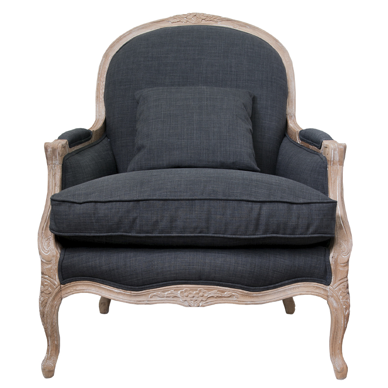Кресло Ava Classical Armchair graphite flax Графит Коричневый Кресло Ava Classical Armchair graphite flax Графит Коричневый в Барнауле | Loft Concept