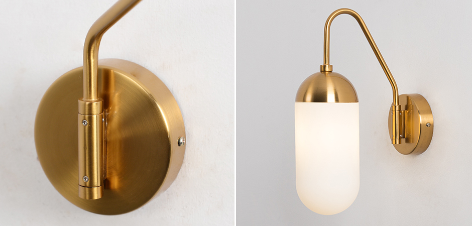 Бра Pelle Sconce short Gooseneck Clear Shade - фото №1