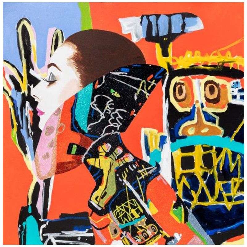 Картина She Dreamed of Basquiat in Orange Мульти Картина She Dreamed of Basquiat in Orange Мульти в Барнауле | Loft Concept