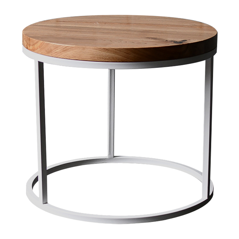 Кофейный стол Blake Industrial Metal Rust Coffee Table Белый Светлый дуб в Барнауле | Loft Concept 
