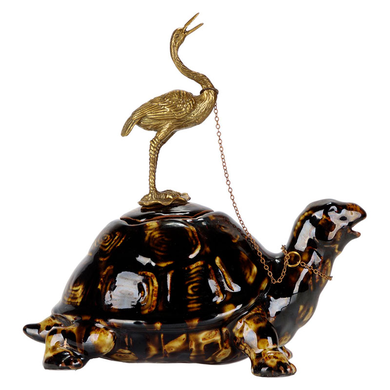 Чайник фарфоровый в виде черепахи Crane & Turtle Коричневый Золотой Чайник фарфоровый в виде черепахи Crane & Turtle Коричневый Золотой в Барнауле | Loft Concept