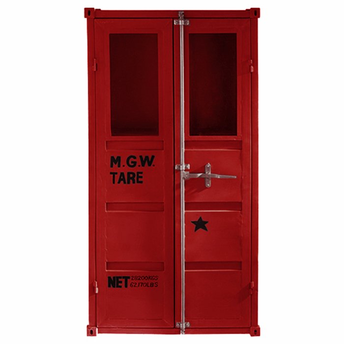 Шкаф-витрина Sea Container Red M.G.W. Синий Бирюзовый Зеленый Желтый Оранжевый Красный Белый Серый Черный Шкаф-витрина Sea Container Red M.G.W. Синий Бирюзовый Зеленый Желтый Оранжевый Красный Белый Серый Черный в Барнауле | Loft Concept