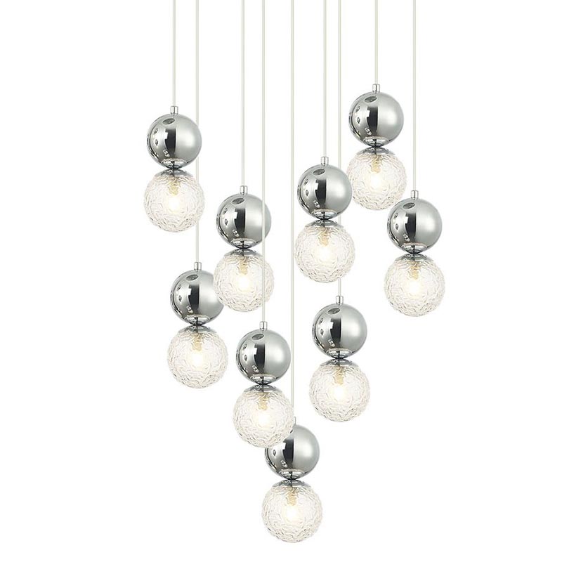 Люстра Lennert Chrome Cascade Chandelier Хром Прозрачное Стекло Люстра Lennert Chrome Cascade Chandelier Хром Прозрачное Стекло в Барнауле | Loft Concept