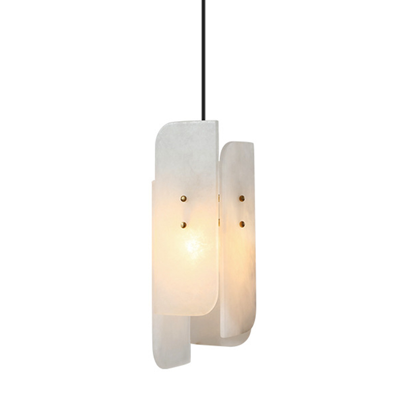 Подвесной светильник Ancel Hanging Light Белый Мрамор Bianco Глянцевое золото Подвесной светильник Ancel Hanging Light Белый Мрамор Bianco Глянцевое золото в Барнауле | Loft Concept