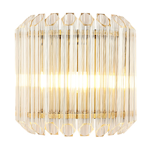 Бра Hexagon Wall Lamp прозрачное стекло Прозрачный Золотой Бра Hexagon Wall Lamp прозрачное стекло Прозрачный Золотой в Барнауле | Loft Concept