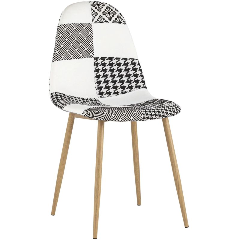 Стул Archie Chair Черно-Белый Печворк Белый Черный Древесина Стул Archie Chair Черно-Белый Печворк Белый Черный Древесина в Барнауле | Loft Concept