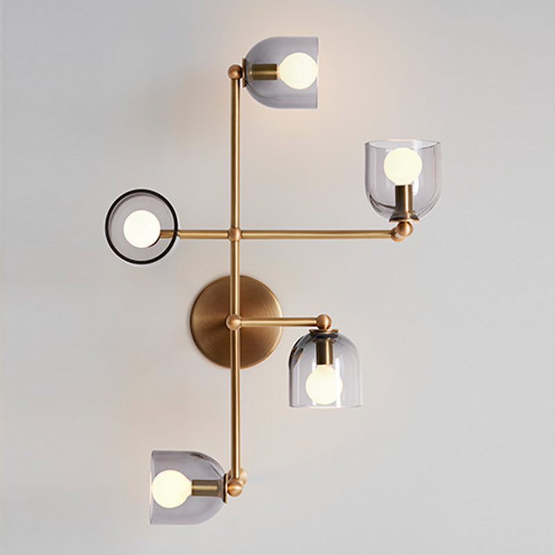Бра Edie Sconce smok Латунь Стекло Смок в Барнауле | Loft Concept 