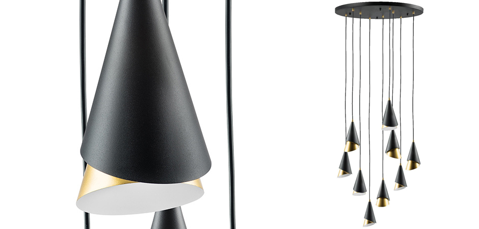 Люстра Lucio Black and Gold 9 Люстра Lucio Black and Gold 9 - Loft-Concept в Барнауле