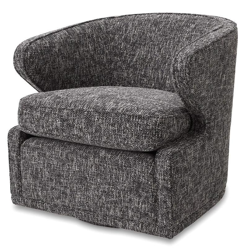 Кресло Eichholtz Swivel Chair Dorset Cambon Black Черно-белый Черный Кресло Eichholtz Swivel Chair Dorset Cambon Black Черно-белый Черный в Барнауле | Loft Concept