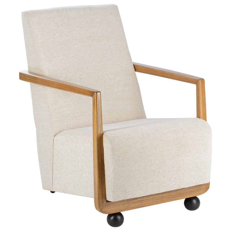 Кресло Stellan Armchair Бежевый Древесина Черный Кресло Stellan Armchair Бежевый Древесина Черный в Барнауле | Loft Concept