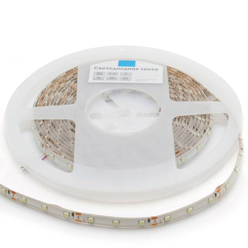 Комплект светодиодной ленты 4,8W/m 60LED/m 3528SMD холодный белый Белый Комплект светодиодной ленты 4,8W/m 60LED/m 3528SMD холодный белый Белый в Барнауле | Loft Concept