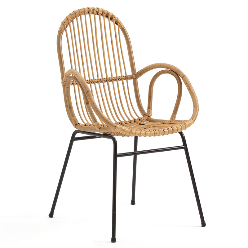 Стул Lucca Wicker Chair Бежевый Черный Стул Lucca Wicker Chair Бежевый Черный в Барнауле | Loft Concept