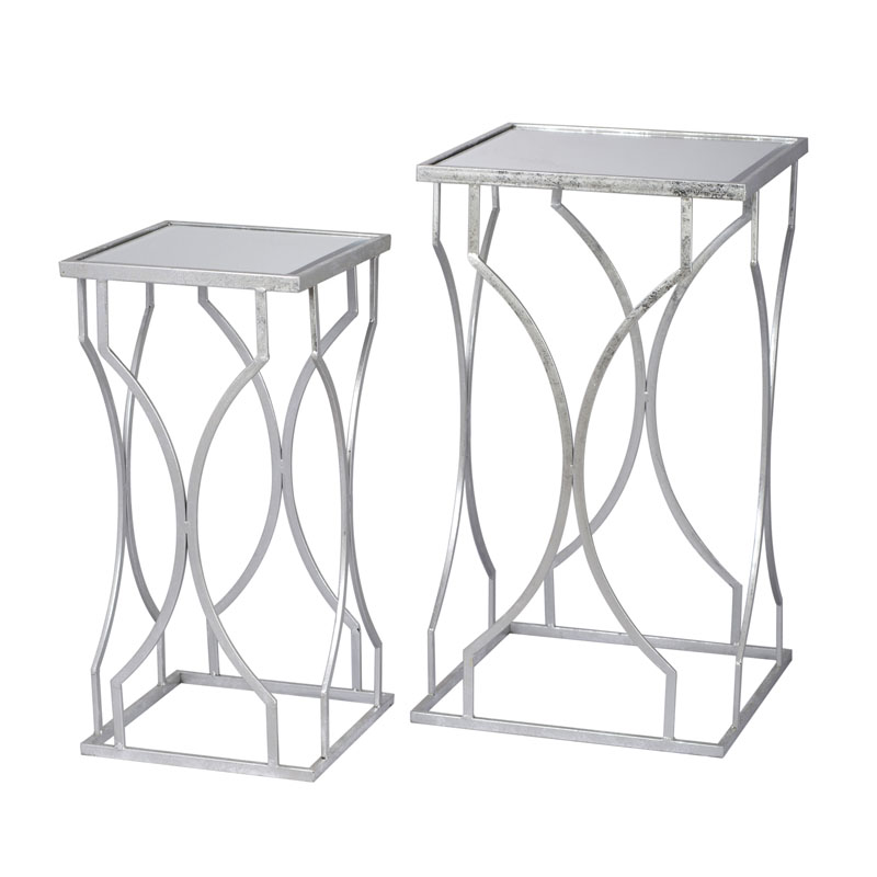 Комплект приставных столов Mirror Surface Table silver Серебряный Комплект приставных столов Mirror Surface Table silver Серебряный в Барнауле | Loft Concept
