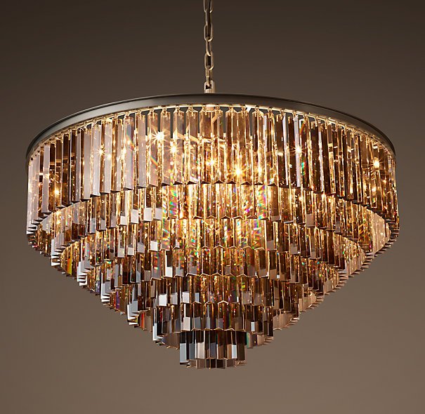 Люстра RH 1920s Odeon Smoke Glass Fringe Chandelier -80, 100 Черный Люстра RH 1920s Odeon Smoke Glass Fringe Chandelier -80, 100 Черный в Барнауле | Loft Concept