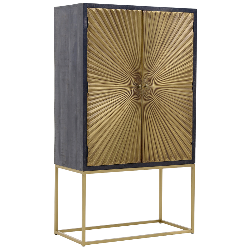 Шкаф Loritz Sun Cupboard Золотой Черный Шкаф Loritz Sun Cupboard Золотой Черный в Барнауле | Loft Concept