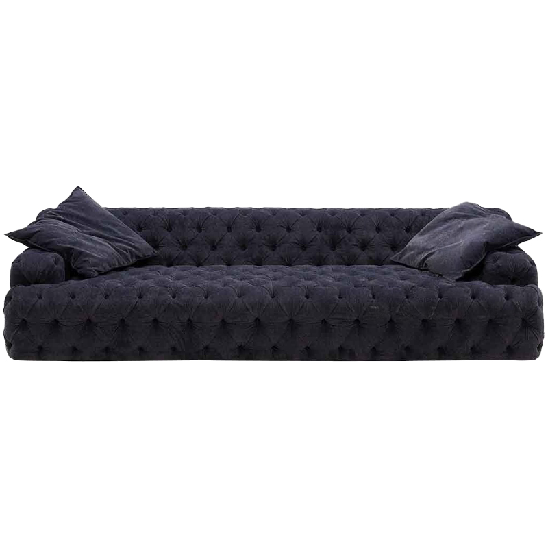 Трехместный диван темно-синий Campion Deep Blue Sofa Темно-синий Трехместный диван темно-синий Campion Deep Blue Sofa Темно-синий в Барнауле | Loft Concept