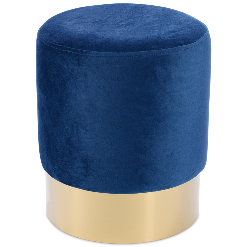 Пуф Una Puff blue Синий Золотой Пуф Una Puff blue Синий Золотой в Барнауле | Loft Concept