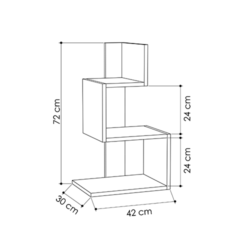 Стол приставной трехъярусный белого цвета ROSIE SIDE TABLE WHITE OAK Стол приставной трехъярусный белого цвета ROSIE SIDE TABLE WHITE OAK в Барнауле