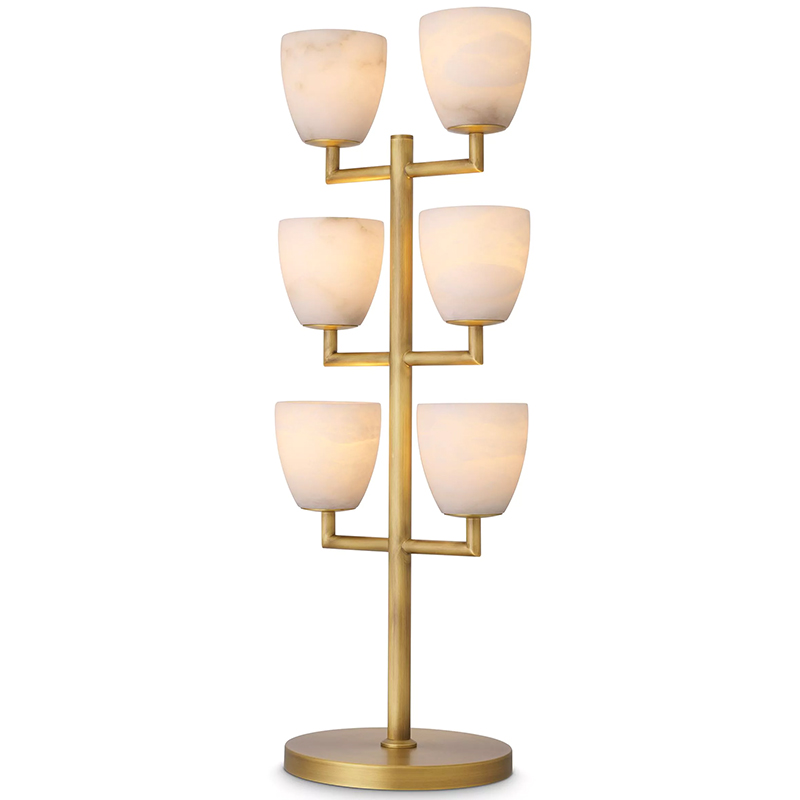 Настольная лампа Eichholtz Table Lamp Valerius Белый Латунь Бежевый Настольная лампа Eichholtz Table Lamp Valerius Белый Латунь Бежевый в Барнауле | Loft Concept