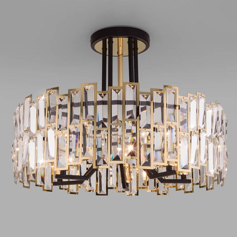 Потолочная люстра Darkness Chandelier gold 53 Черный Прозрачный (Transparent) Золотой Потолочная люстра Darkness Chandelier gold 53 Черный Прозрачный (Transparent) Золотой в Барнауле | Loft Concept