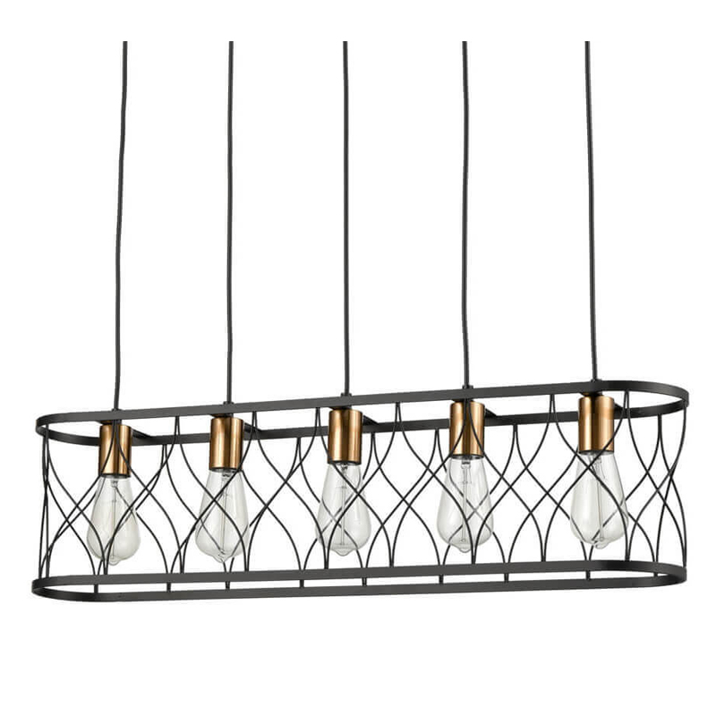 Люстра Loft Oval Base Черный Золотой Люстра Loft Oval Base Черный Золотой в Барнауле | Loft Concept