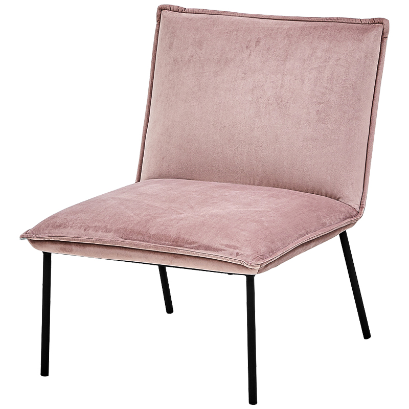 Кресло Corner Armchair Single pink Розовый пастельный Черный Кресло Corner Armchair Single pink Розовый пастельный Черный в Барнауле | Loft Concept