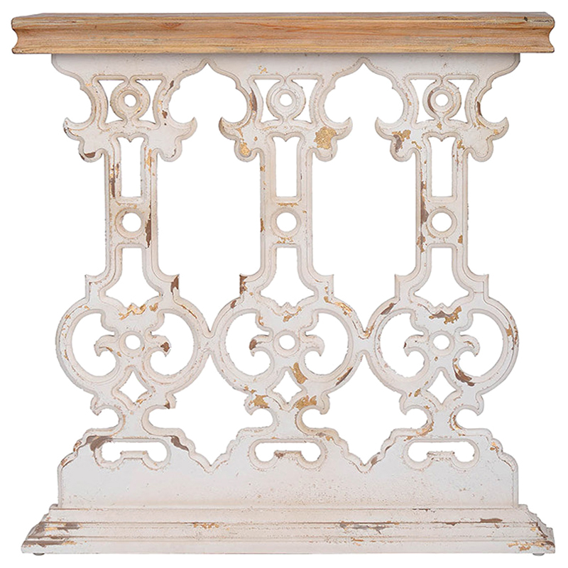 Винтажная консоль Aged Wood Коричневый Белый Винтажная консоль Aged Wood Коричневый Белый в Барнауле | Loft Concept
