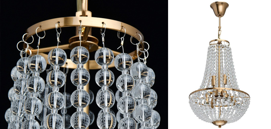 Люстра Virginia Clear Beads Chandelier Gold Люстра Virginia Clear Beads Chandelier Gold - Loft-Concept в Барнауле