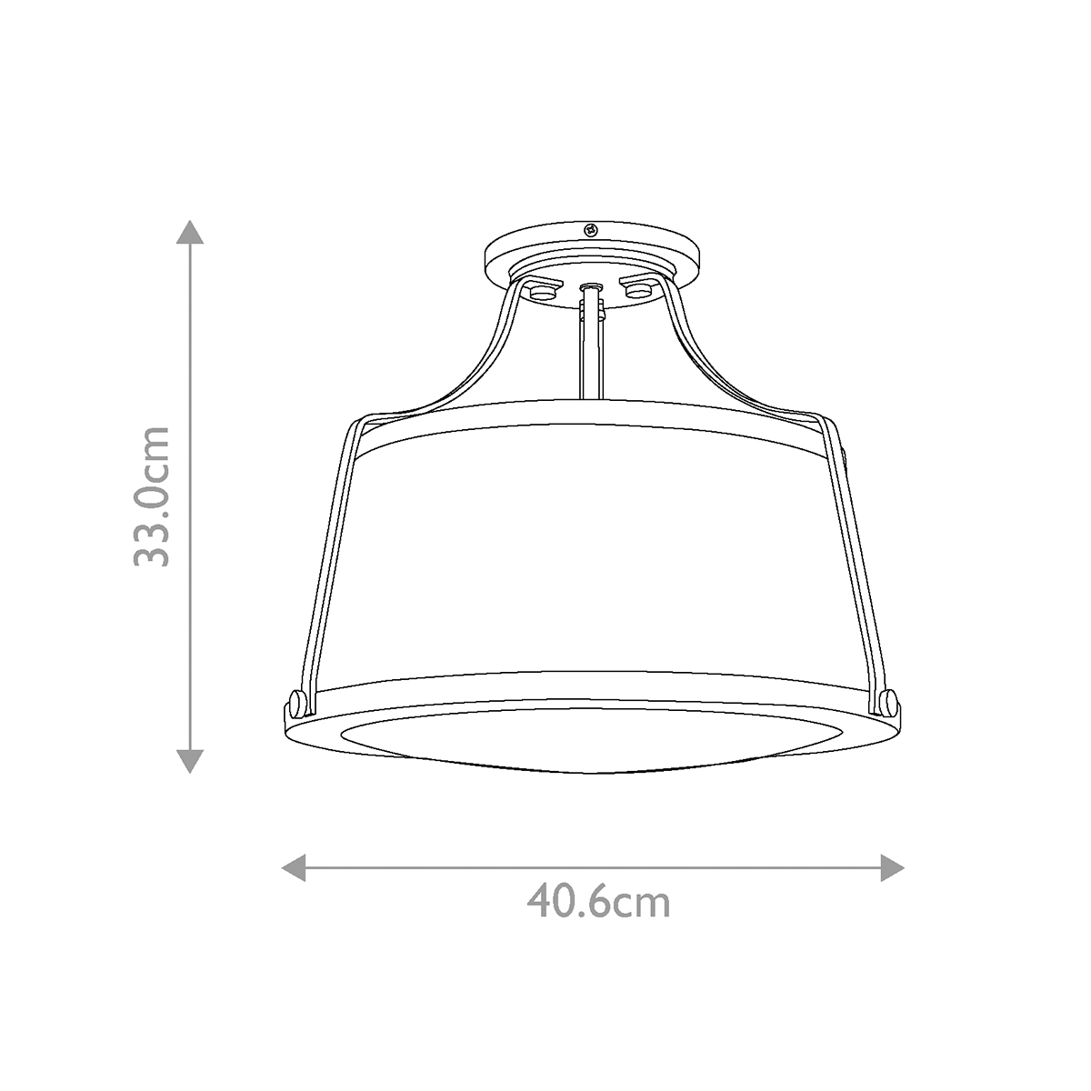 Потолочный светильник со светлым текстильным абажуром Hinkley в Барнауле