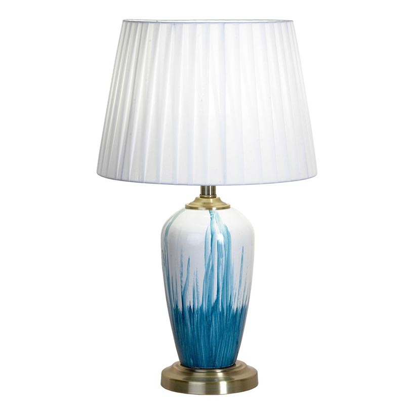 Настольная лампа Adali Table Lamp Белый Светло-синий Настольная лампа Adali Table Lamp Белый Светло-синий в Барнауле | Loft Concept