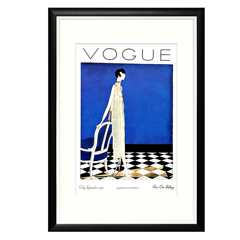 Постер Vogue September 1925 Синий Черный Белый в Барнауле | Loft Concept 