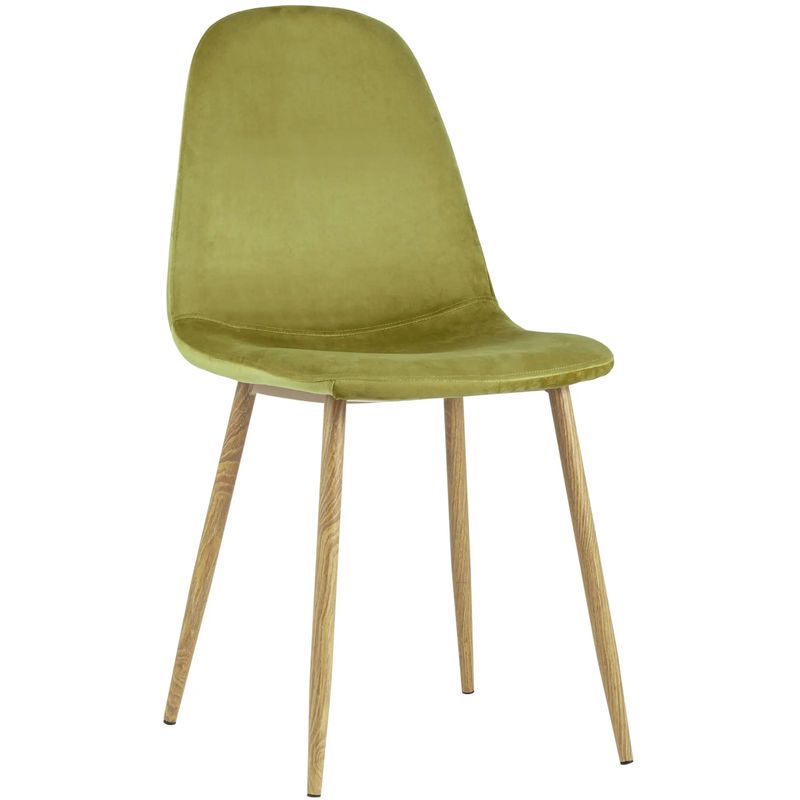 Стул Archie Chair Велюр Фисташковый цвет Деревянные ножки Зеленый Древесина в Барнауле | Loft Concept 