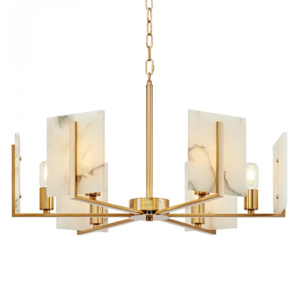 Люстра Marble square Chandelier Латунь Люстра Marble square Chandelier Латунь в Барнауле | Loft Concept