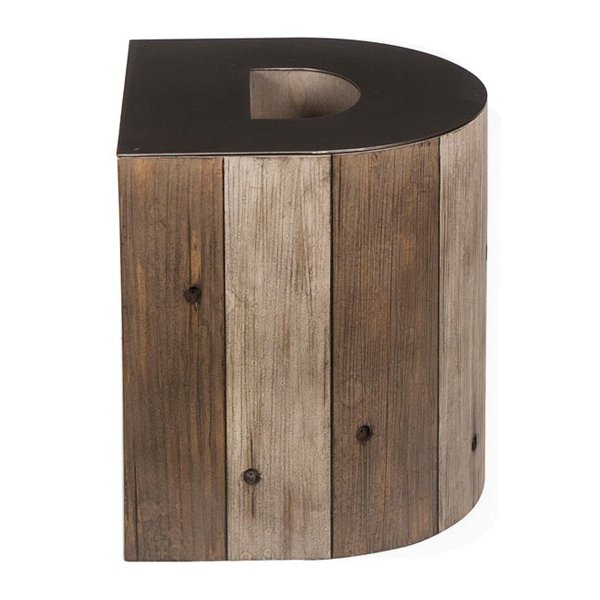 Столик Wooden Alphabet D Side Table Графит Коричневый Столик Wooden Alphabet D Side Table Графит Коричневый в Барнауле | Loft Concept