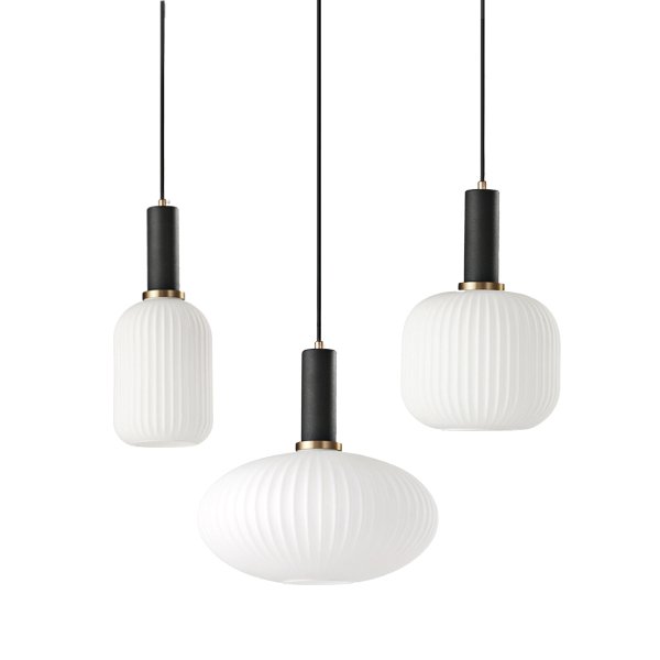 Подвесной светильник Ferm Living chinese lantern Белый Черный Подвесной светильник Ferm Living chinese lantern Белый Черный в Барнауле | Loft Concept
