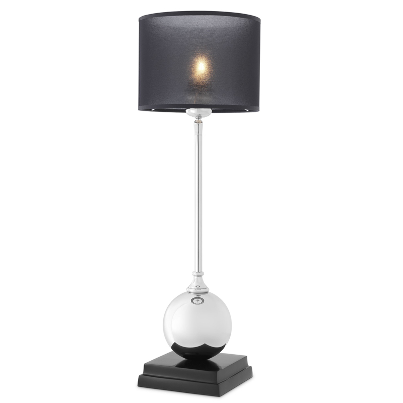 Настольная лампа Eichholtz Table Lamp Carnivale Никель Черный Настольная лампа Eichholtz Table Lamp Carnivale Никель Черный в Барнауле | Loft Concept