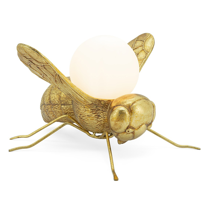Настольная лампа ABHIKA LAMP BEE Золотой Белое матовое стекло Настольная лампа ABHIKA LAMP BEE Золотой Белое матовое стекло в Барнауле | Loft Concept
