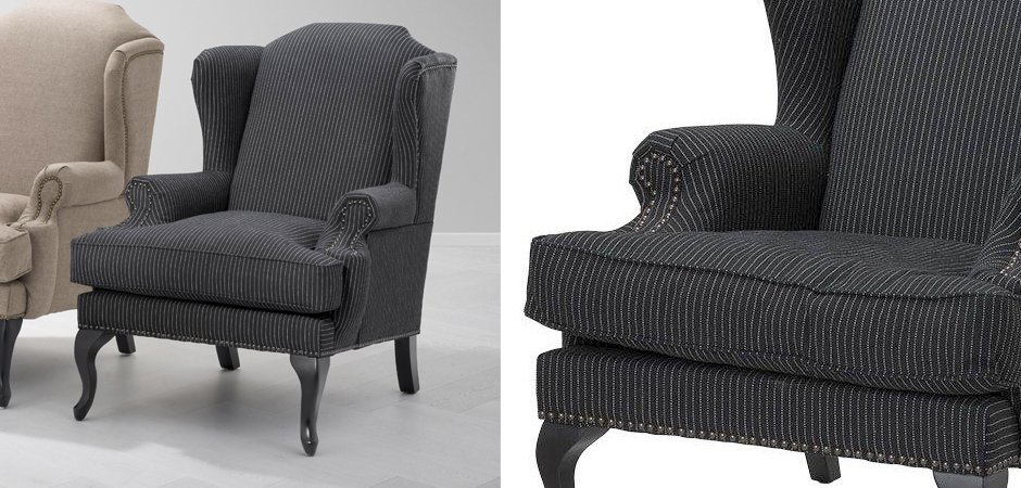 Кресло Eichholtz Chair Frank Sinatra Black & white Кресло Eichholtz Chair Frank Sinatra Black & white - Loft-Concept в Барнауле