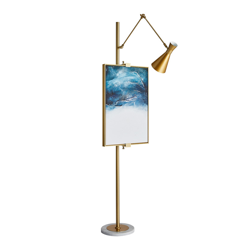 Торшер Researcher Floor Lamp Глянцевое золото Белый Торшер Researcher Floor Lamp Глянцевое золото Белый в Барнауле | Loft Concept