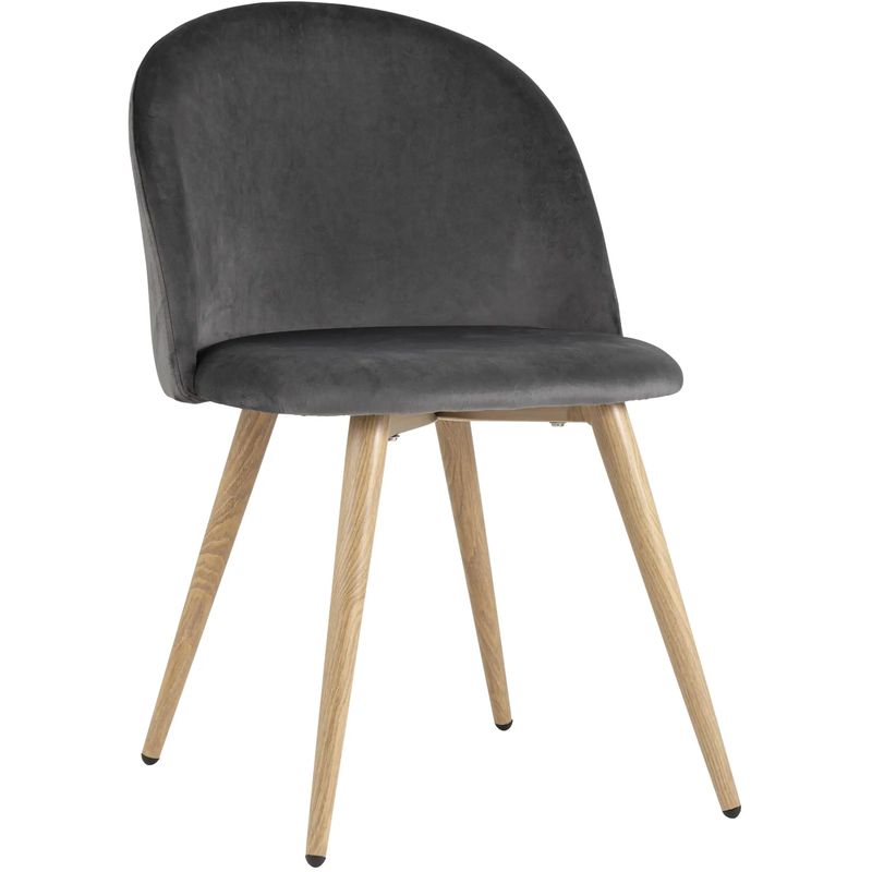 Стул Miruna Chair II Серый Велюр Серый Древесина Стул Miruna Chair II Серый Велюр Серый Древесина в Барнауле | Loft Concept