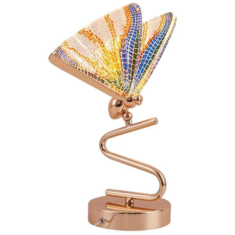 Ночник с Бабочкой Butterfly Colored glass Table Lamp J Мульти Глянцевое золото Ночник с Бабочкой Butterfly Colored glass Table Lamp J Мульти Глянцевое золото в Барнауле | Loft Concept