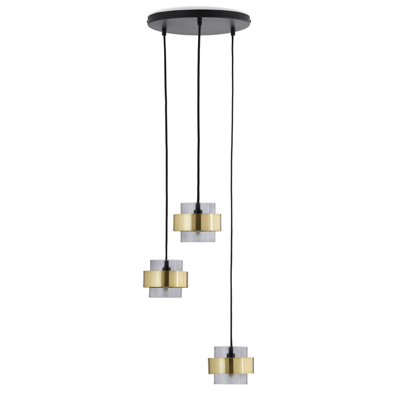 Люстра Truvor Chandelier Стекло Смок Латунь Люстра Truvor Chandelier Стекло Смок Латунь в Барнауле | Loft Concept