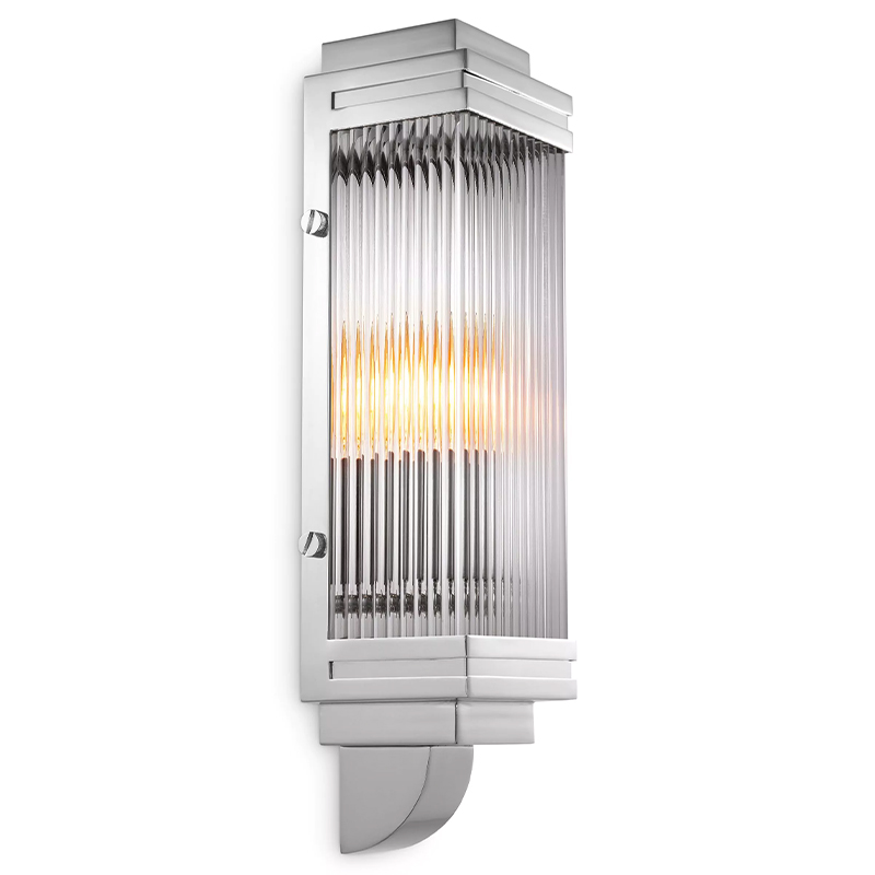 Бра Eichholtz Wall Lamp Bassett Nickel Прозрачное Стекло Никель Бра Eichholtz Wall Lamp Bassett Nickel Прозрачное Стекло Никель в Барнауле | Loft Concept